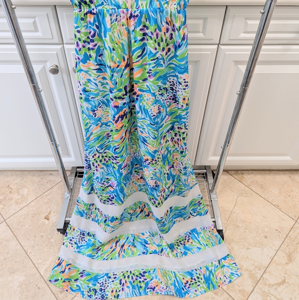 Lilly Pulitzer Deanna Maxi In Sea Soiree Dress XS - Picture 8 of 14